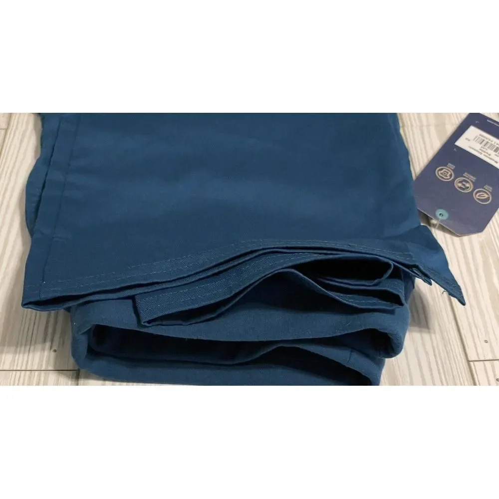 Cherokee Workwear  Women's Mid‎ Rise XS PETITE Scrub Pants Caribbean Blue WW10P